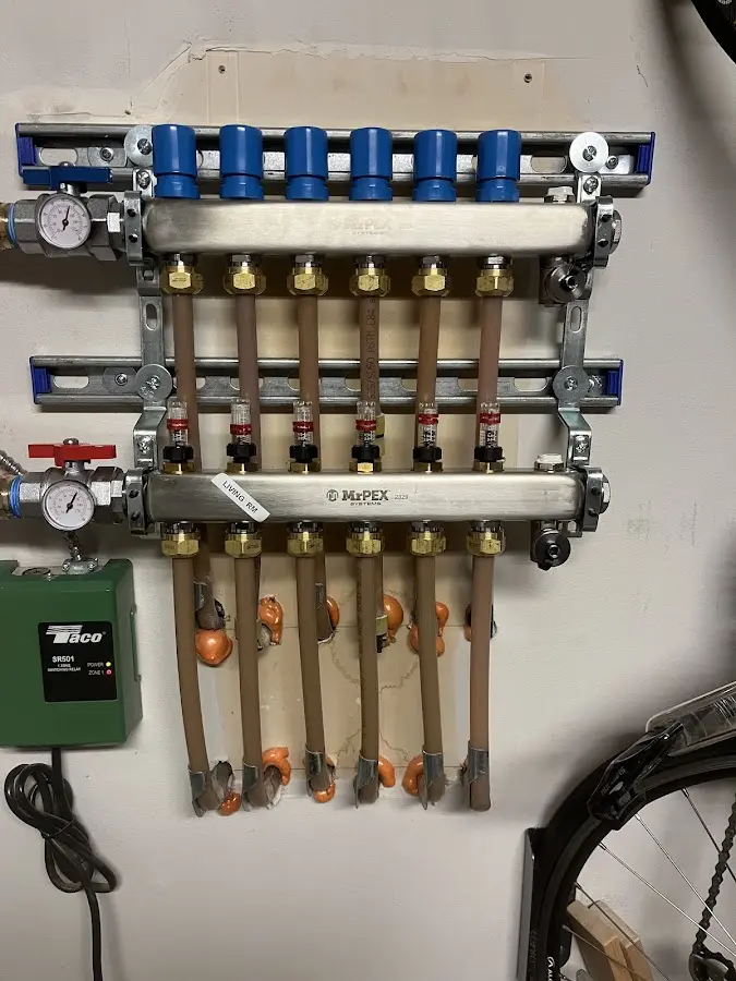 Plumber performing Gas Leak Detection at a residential property in Stanhope